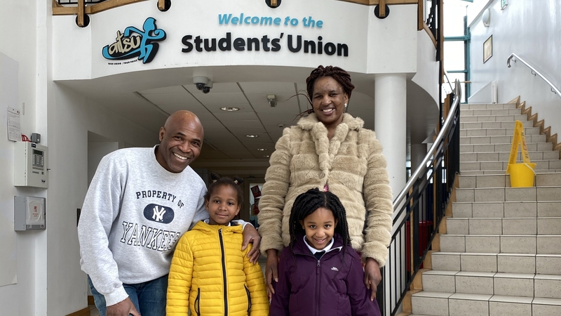 Azwidohwi 'David' Nesengani and 'Fortunate' Nesengani at Athlone IT