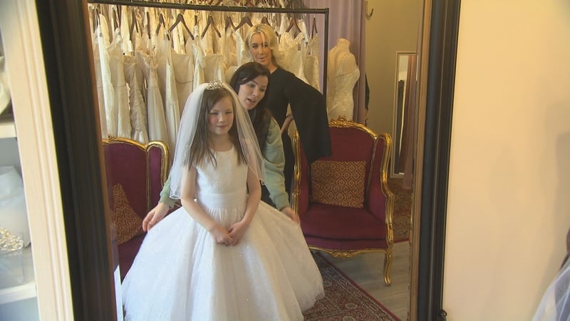 Sandra Fitzgerald visited The Bridal Boutique Fairview in Dublin with her daughter April today
