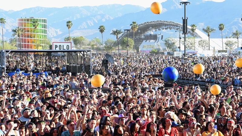 Festivalgoers watch Kacey Musgraves perform at Coachella Stage during the 2019 Coachella Valley Music And Arts Festival on April 19, 2019