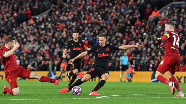 Marcos Llorente bagged a brace for Atletico at Anfield