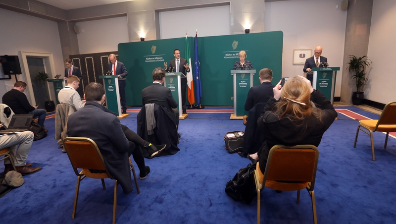 A press briefing was held after today's Cabinet sub-committee meeting on the coronavirus