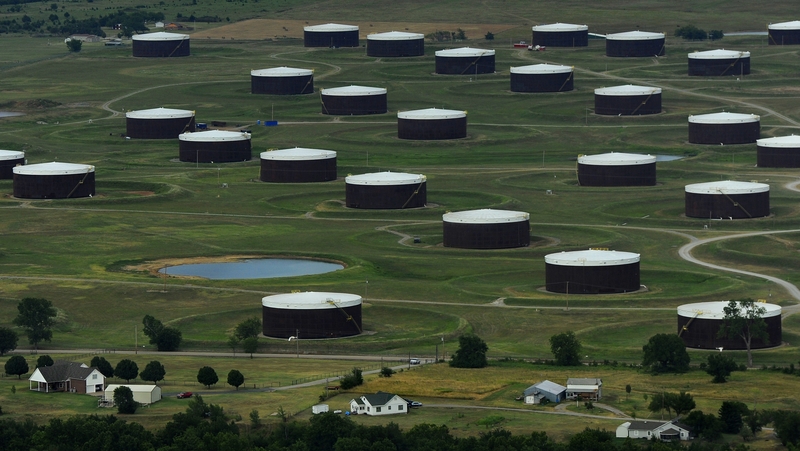 US crude's collapse today was triggered by worries that key storage facilities in Cushing, Oklahoma, are under pressure