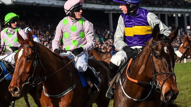 Latest Exhibition (R) was second to Monkfish (L) at Cheltenham