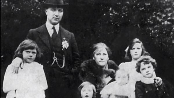Tomás Mac Curtain with his wife, Eilish and family