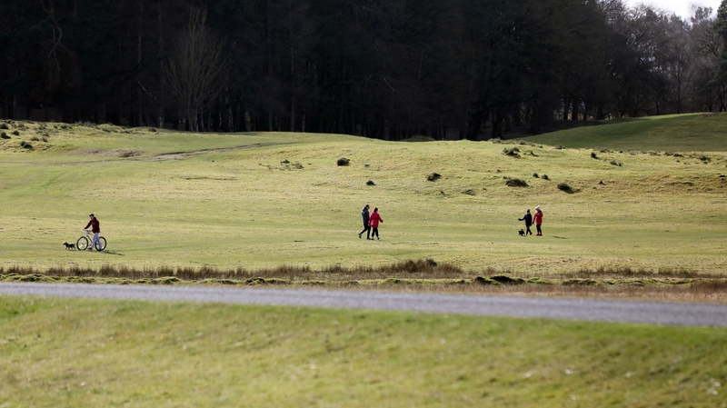People out walking on the Curragh earlier this month