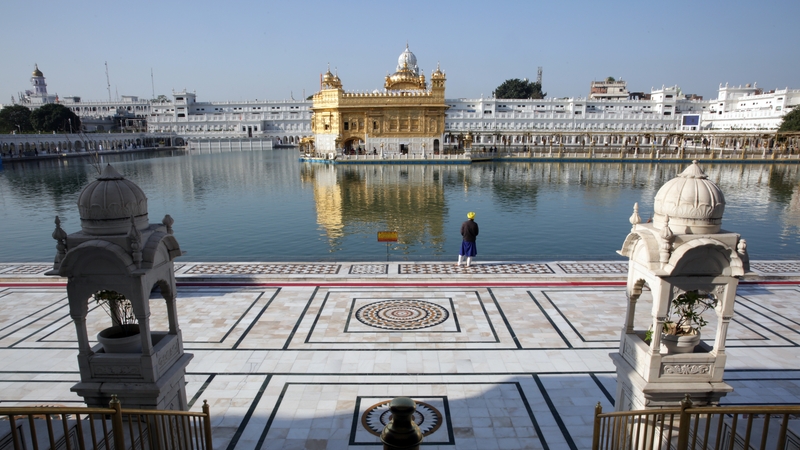 Golden Temple, the holiest of Sikh places, is seen nearly empty in Amritsar, India