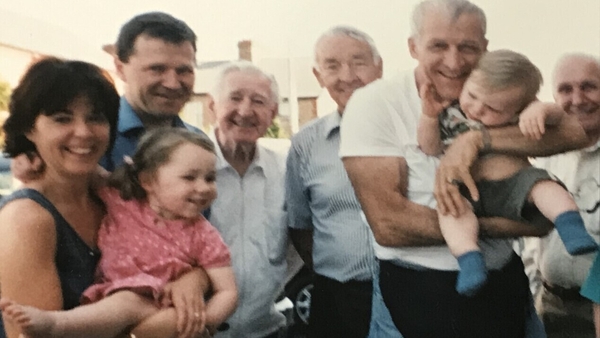 Tim Carey and family with Hill Street Blues star Daniel J Travanti