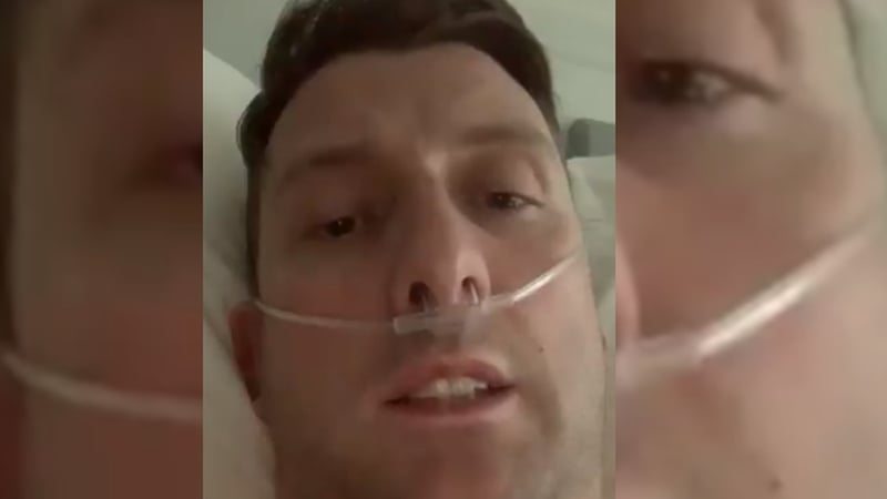 Mark McClurg, from Co Down, has been in the intensive care unit at the Ulster Hospital near Belfast for a week