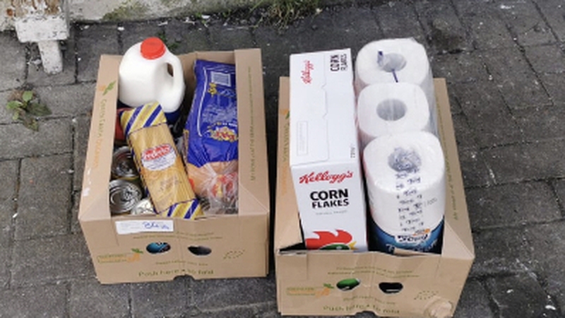 Every hamper contains a supply of food for one parent and three children