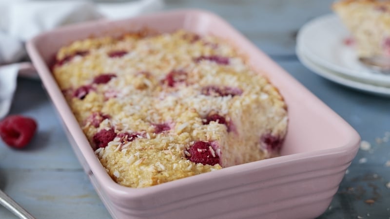 Baked Raspberry Oats