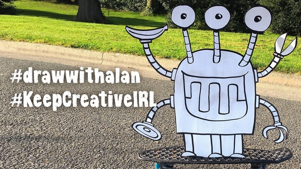 Draw With Alan - how to draw a robot!