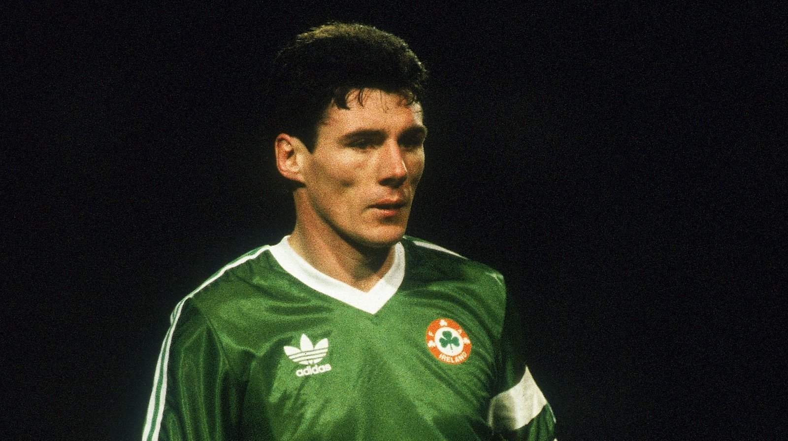 Frank Stapleton as captain in February 1987