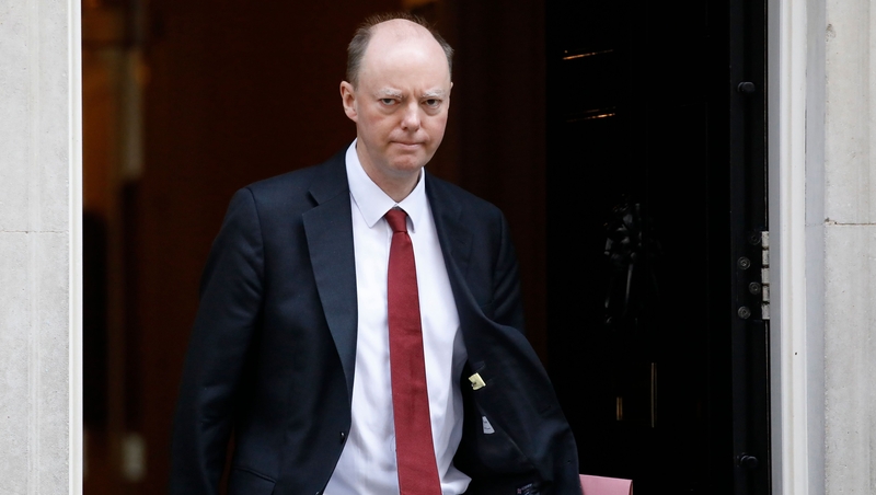 Professor Chris Whitty believes that the UK death toll is nearing a peak