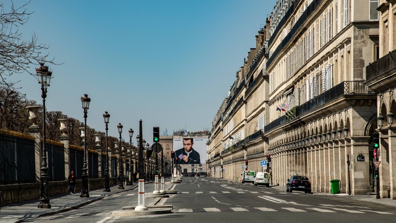 An empty street in Paris