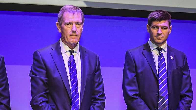 Dave King and manager Steven Gerrard at the Rangers AGM