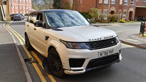 One of the cars allegedly involved in the incident