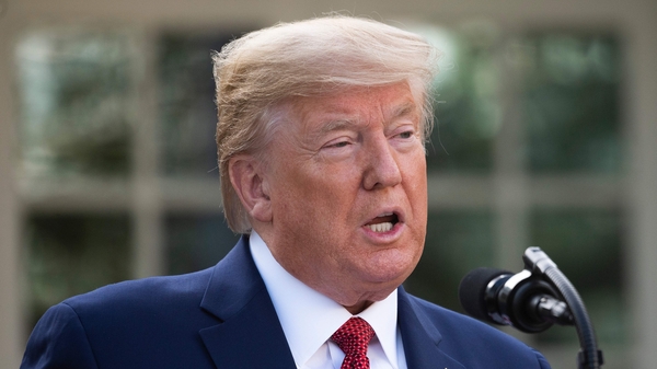 US President Donald Trump speaks during a Coronavirus Task Force press briefing