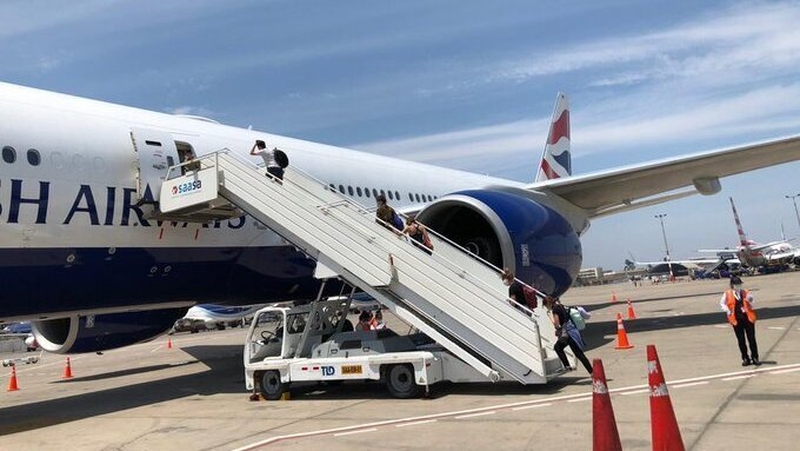 The flight carrying 120 Irish citizens left Peru late last night (Pic: @SimonCoveney)