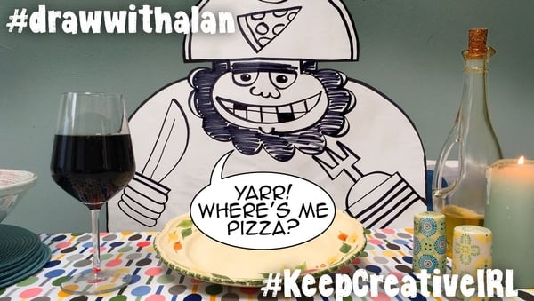 Draw With Alan - how to draw a pizza pirate!