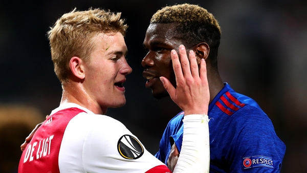 Matthijs de Ligt (then of Ajax) played against Paul Pogba in the 2017 Europa League final
