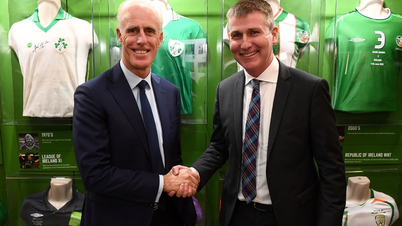 Mick McCarthy (L) and Stephen Kenny