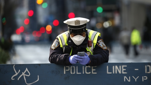A NYPD traffic officer on duty in New York City