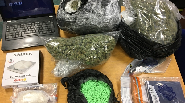 Cannabis worth €100,000, cocaine worth €70,000 and MDMA worth €30,000 were seized in the operation (Pic: @gardainfo)