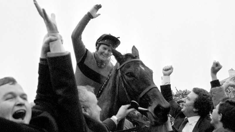 Dawn Run with jockey Jonjo O'Neill