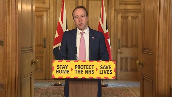 British health secretary Matt Hancock