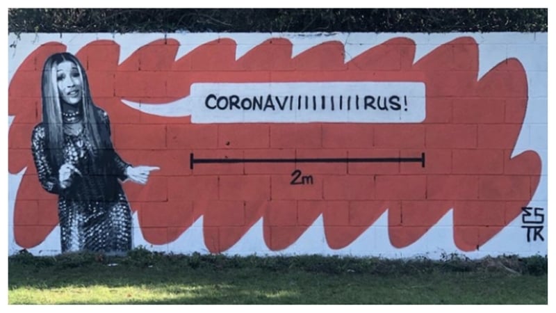 Dublin artist Emmalene Blake posted a picture of the mural on her Instagram page