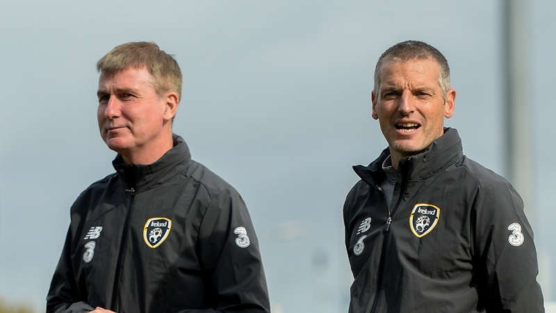 Jim Crawford (r) with new Ireland senior boss Stephen Kenny