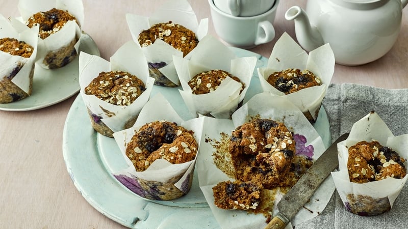 Banana, Blueberry and Oat Breakfast Muffins