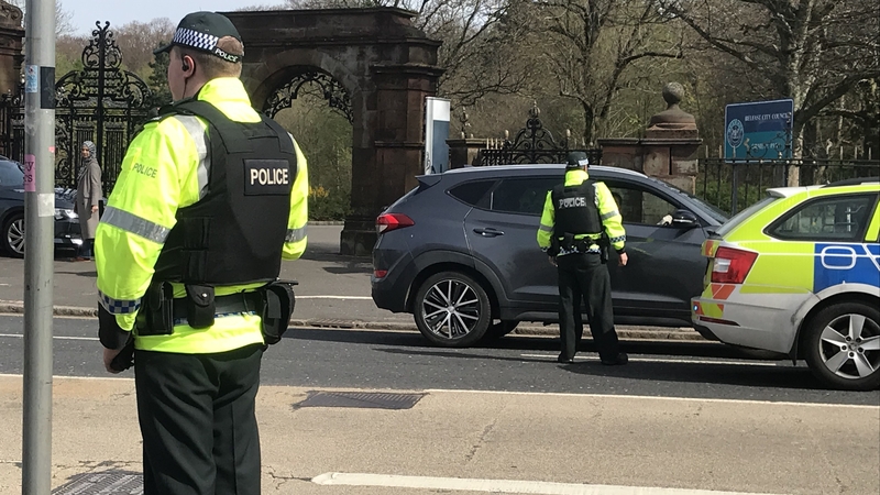 A PSNI checkpoint