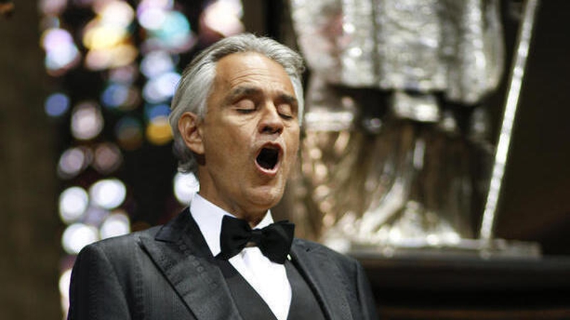 Andrea Bocelli performs a concert in the empty Duomo cathedral in Milan