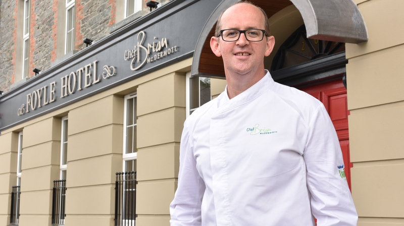 Brian McDermott outside his now shut hotel in Co Donegal