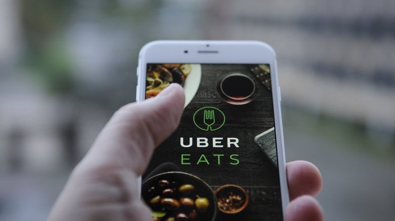 Uber Eats said orders for grocery delivery on its platform jumped 59% across Europe in March from the previous month