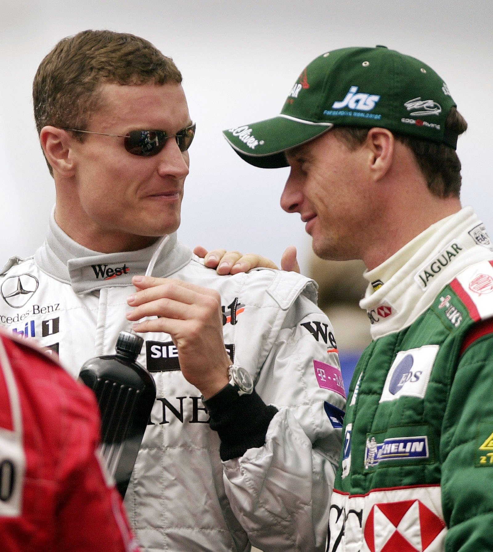 Coultard and Irvine in 2003 with McLaren and Jaguar respectively