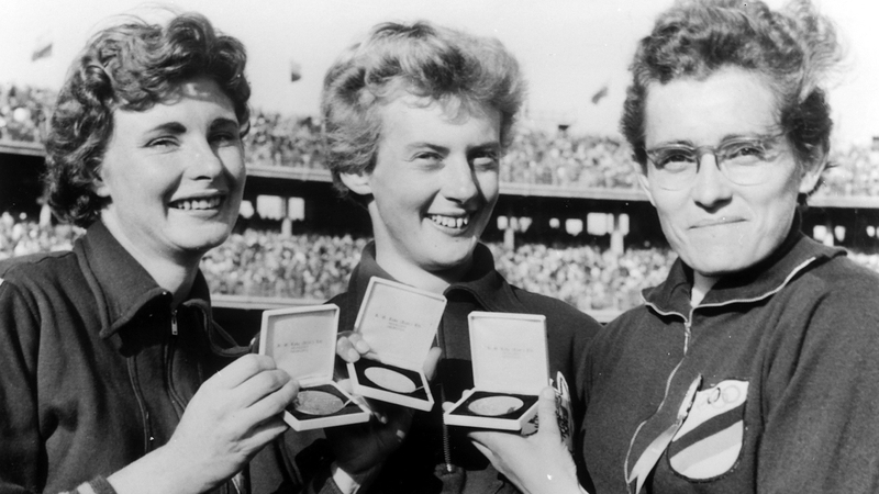 (Left to right): Marlene Matthews, Betty Cuthbert and Christa Stubnick