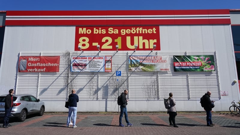 German retail sales dropped by 5.3% in Aprill - much better than a Reuters forecast of analysts for a 12% fall