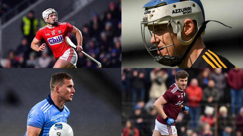 Clockwise from to left: Patrick Horgan, TJ Reid, Shane Walsh and Ciarán Kilkenny are among the GAA players to post skills and training videos online