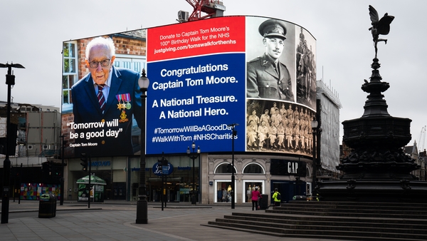 Veteran who raised €30m for NHS set for UK number one