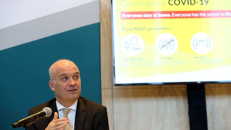 Dr Tony Holohan at the Department of Health briefing