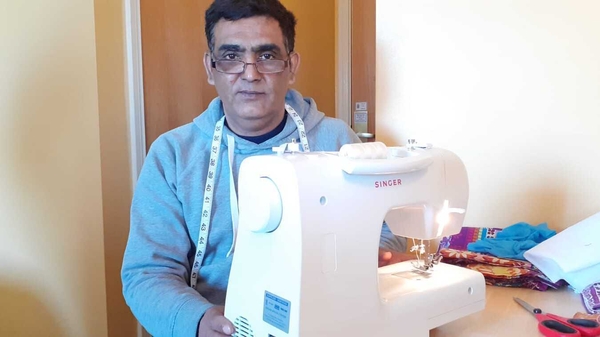 Aziz Mohiuddin says he makes the face masks to help keep people safe