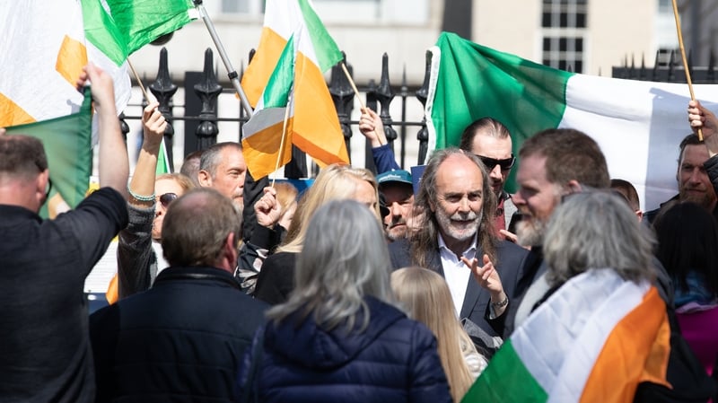 People gathered outside Four Courts in Dublin (Pic: Tom Honan/Irish Times)