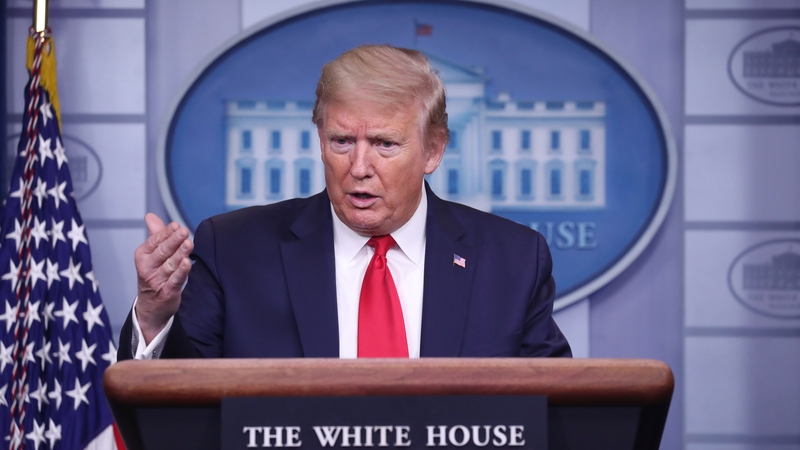 Donald Trump said he is seeking to shield the job market for US citizens