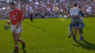Waterford's Brian Phelan and Eoin McGrath are congratulated by a supporter