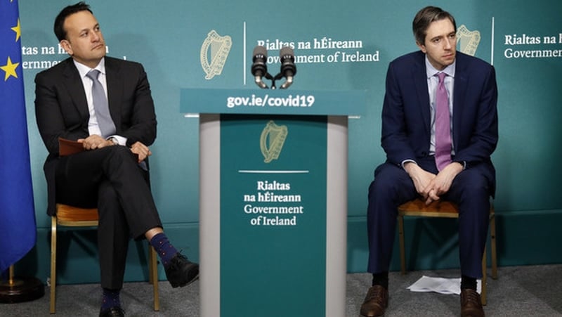 Simon Harris (R) has given a statement to gardaí on the sharing of a GP contract by Tánaiste Leo Varadkar