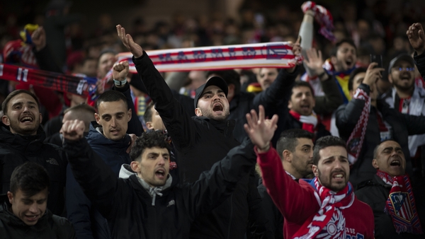 Atletico Madrid fans at Anfield