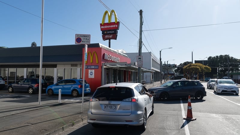Long queues of cars snaked up to McDonald's outlets in Auckland and Wellington