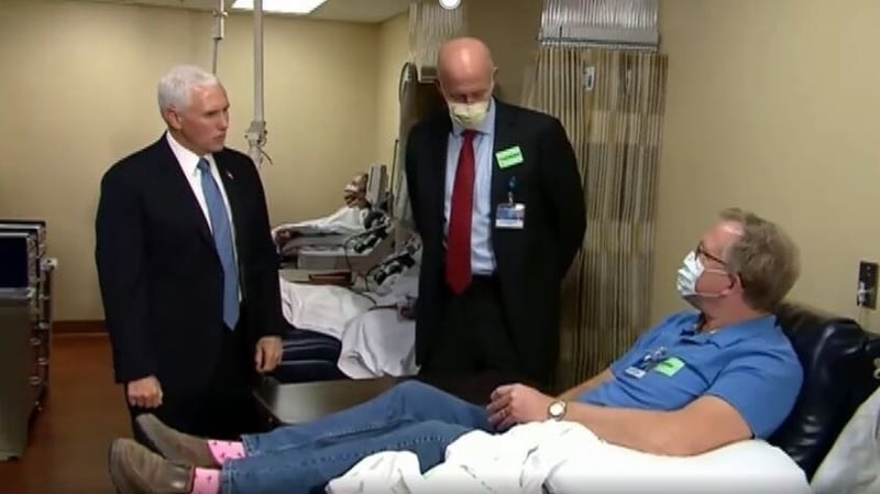 US Vice President Mike Pence leads the US government's coronavirus taskforce